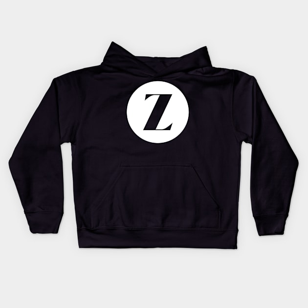 Z (Letter Initial Monogram) Kids Hoodie by n23tees